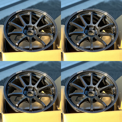 (set of 4) Gram Lights 57NR Glass Black | 18x9.5" +32mm | 5x114.3mm Wheel