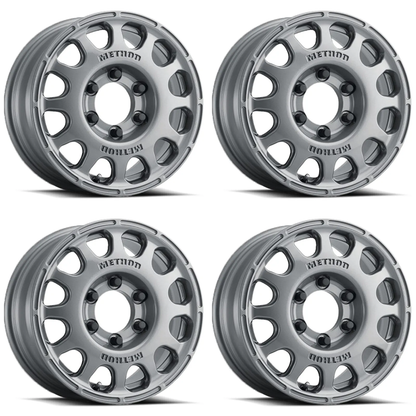 (set of 4) Method Wheels MR107 Gloss Titanium | 16x7" +25mm | 5x6.5mm Wheel