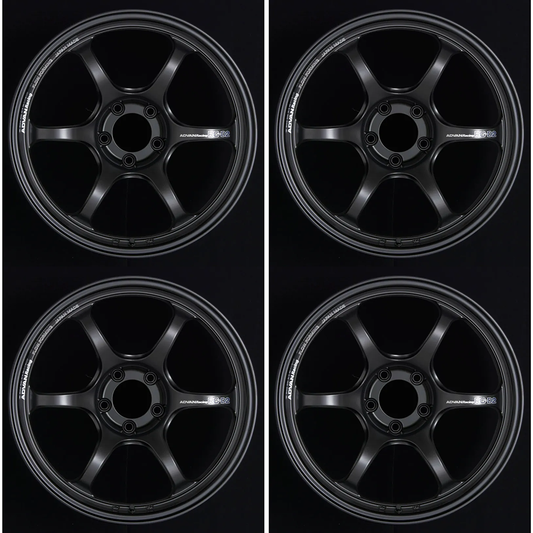 (set of 4) Advan RG-D2 Semi Gloss Black | 18x9.5" +22mm | 5x120mm Wheel