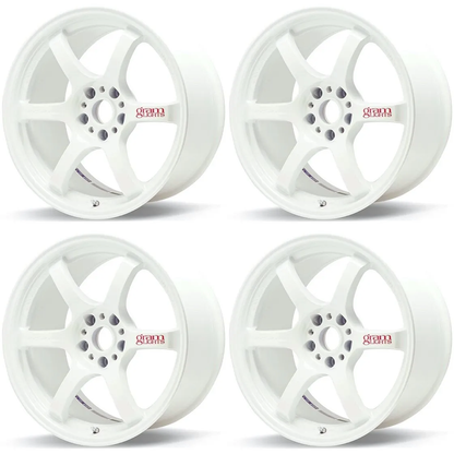 (set of 4) Gram Lights 57DR Champion White | 15x8.0" +28mm | 4x100mm Wheel