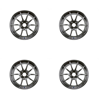 (set of 4) Advan RZII Racing Hyper Black | 17x9" +35mm | 5x114.3mm Wheel
