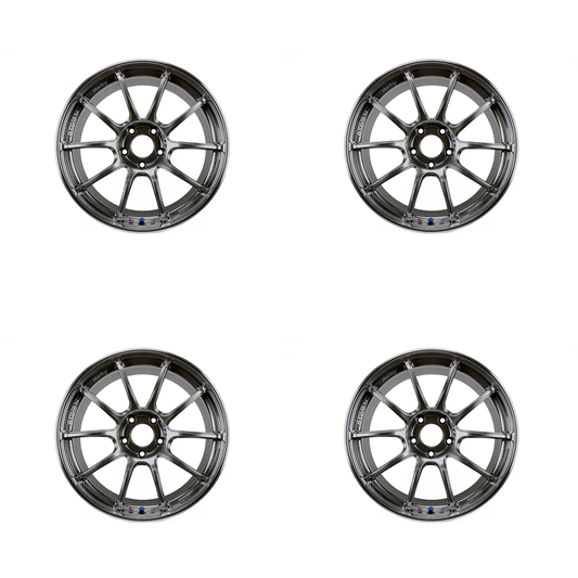 (set of 4) Advan RZII Racing Hyper Black | 17x9" +35mm | 5x114.3mm Wheel