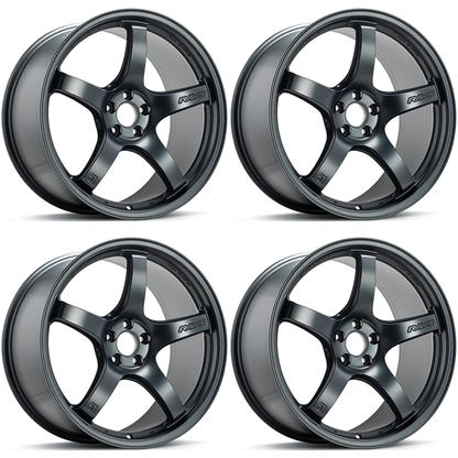 (set of 4) Gram Lights 57CR Gun Blue 2 | 18x8.5" +45mm | 5x100mm Wheel
