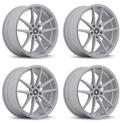 (set of 4) Konig Oversteer Gloss Black | 17x8" +45mm | 5x114.3mm Wheel