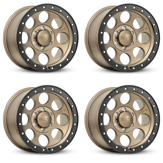 (set of 4) Mickey Thompson Classic Pro Satin Bronze/Black Lip | 17x9" +0mm | 8x6.5mm Wheels