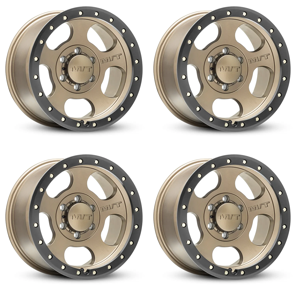 (set of 4) Mickey Thompson Canyon Pro Satin Bronze/Black Lip | 18x9" -12mm | 5x5.0mm Wheels