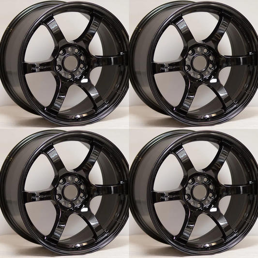 Gram Lights 57DR 18x9.5 +22 5x114.3 Glossy Black (SET)