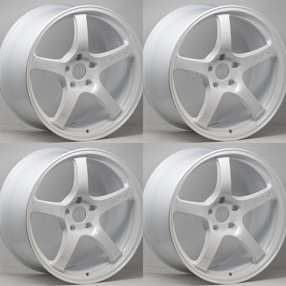 (set of 4) Gram Lights 57CR Ceramic Pearl | 19x9.5" +45mm | 5x114.3mm Wheel