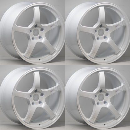 (set of 4) Gram Lights 57CR Ceramic Pearl | 19x9.5" +45mm | 5x114.3mm Wheel
