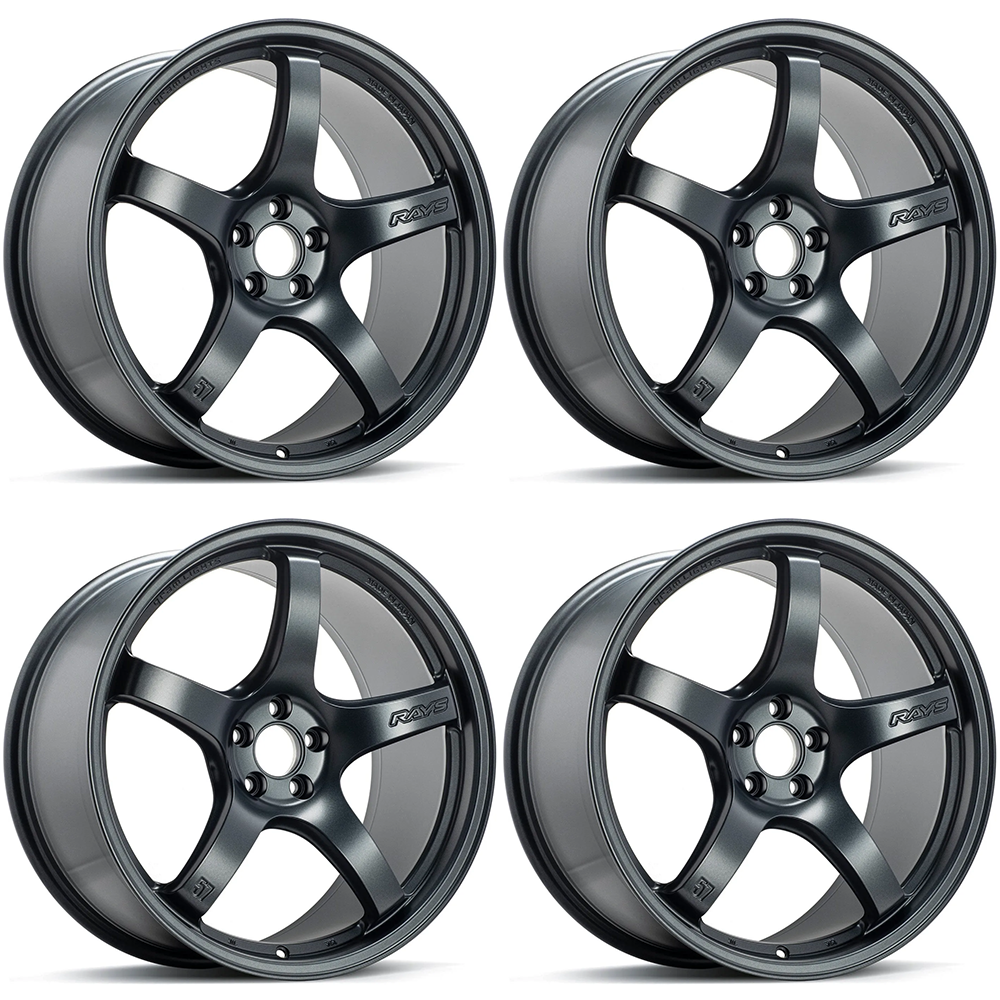 (set of 4) Gram Lights 57CR Gun Blue 2 | 18x9.5" +12mm | 5x114.3mm Wheel