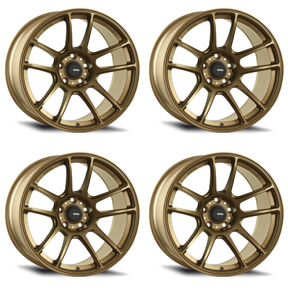 (set of 4) Konig Heliogram Matte Bronze | 18x8.5" +42mm | 5x108mm Wheels