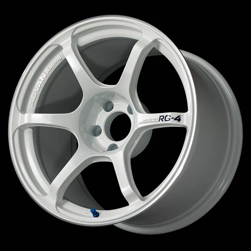 Advan RG-4 Racing White Metallic/Ring | 17x8" +54mm | 5x114.3mm Wheel