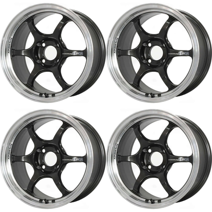 (set of 4) Advan RG-D2 Machining/Black Gunmetallic | 15x8" +35mm | 4x100mm Wheel