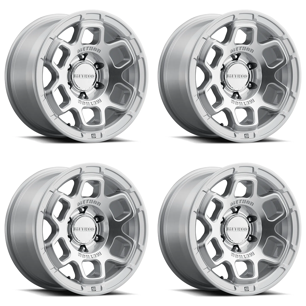 (set of 4) Method Wheels MR710 HD Machined Clear Coat | 17x8.5" +25mm | 6x5.5mm Wheel