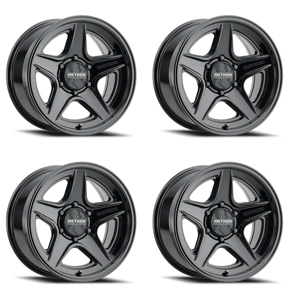 (set of 4) Method Wheels MR319 Gloss Black | 18x8.5" +40mm | 6x135mm Wheel