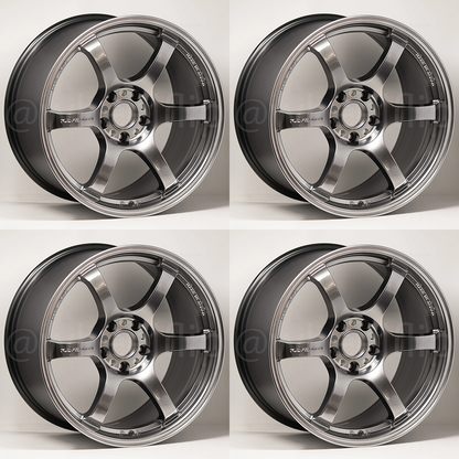 (set of 4) Gram Lights 57DR Grace Silver | 15x8" +35mm | 4x100mm Wheel
