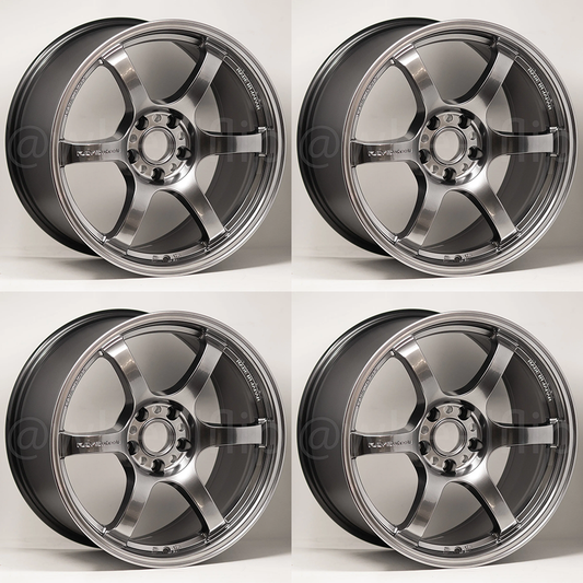 (set of 4) Gram Lights 57DR Grace Silver | 15x8" +35mm | 4x100mm Wheel