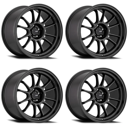 (set of 4) Konig Hypergram Matte Black | 17x8" +45mm | 5x112mm Wheel