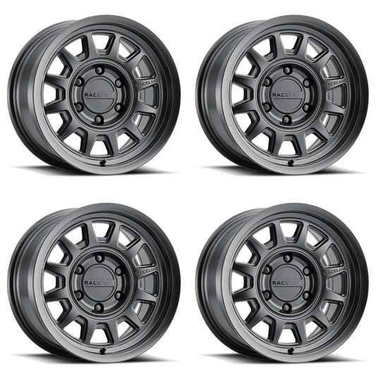 (set of 4) Raceline 952 Aero Satin Black | 17x8.5" +0mm | 6x135mm Wheel