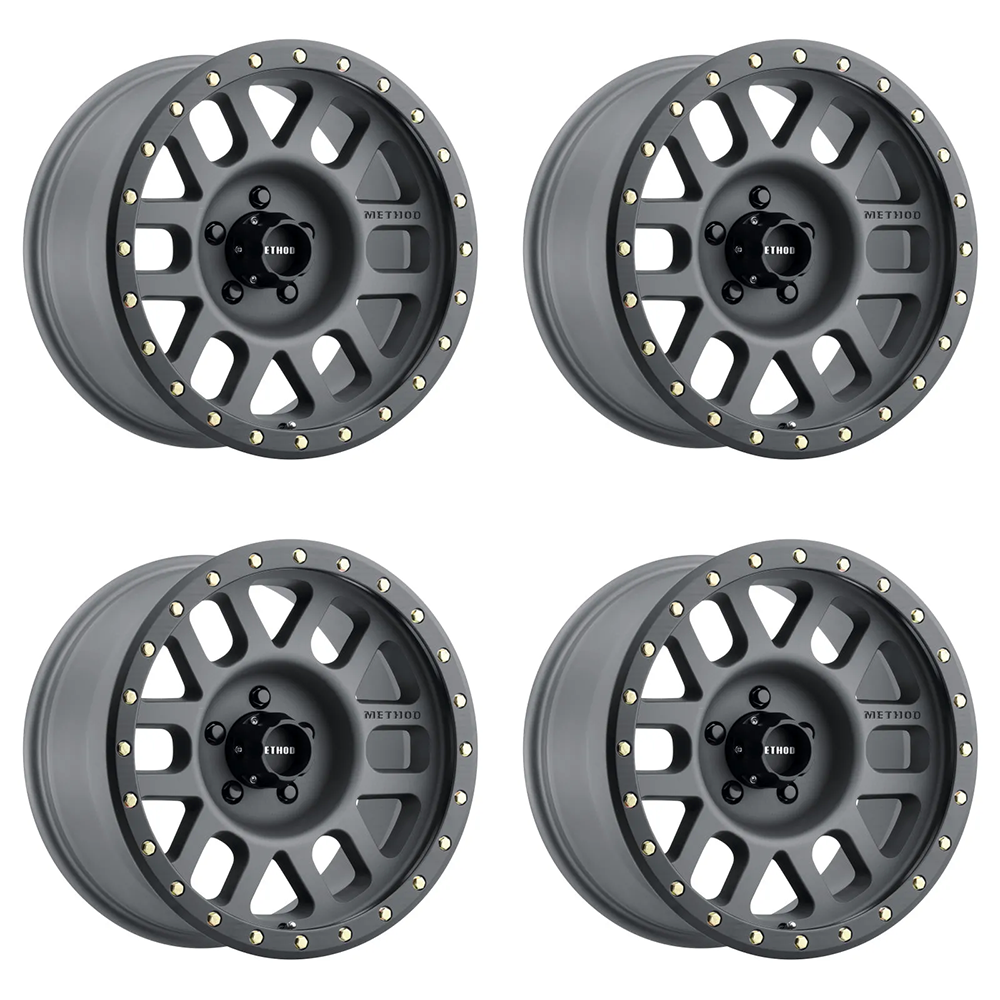 (set of 4) Method Wheels MR309 Titanium/Black Street Loc | 17x8.5" +0mm | 5x5mm Wheel