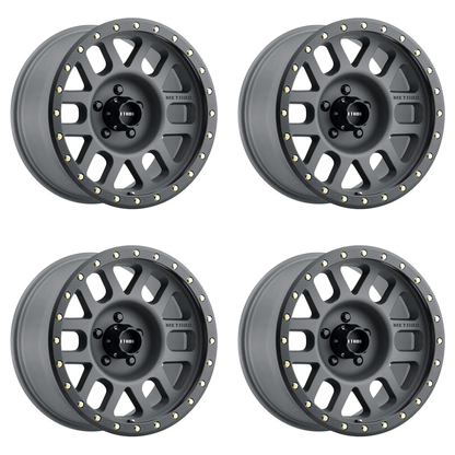 (set of 4) Method Wheels MR309 Titanium/Black Street Loc | 17x8.5" +0mm | 5x5mm Wheel
