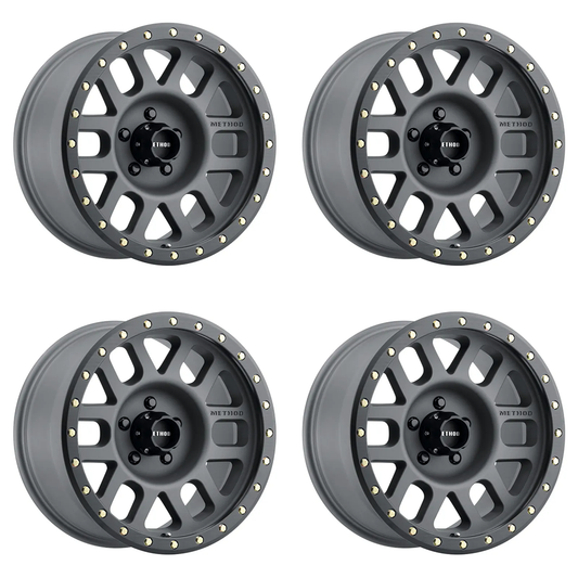 (set of 4) Method Wheels MR309 Titanium/Black Street Loc | 17x8.5" +0mm | 5x5mm Wheel