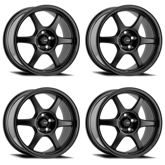 (set of 4) Konig Hexaform Matte Black | 18x8.5" +43mm | 5x114.3mm Wheel