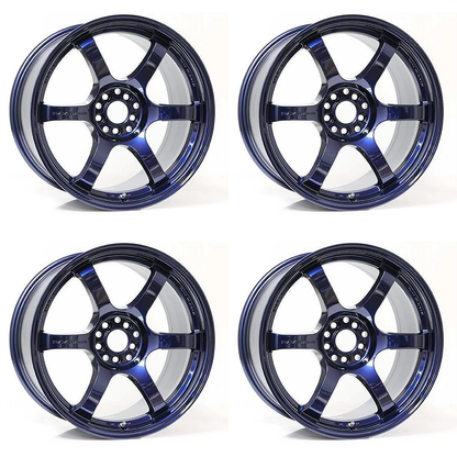(set of 4) Gram Lights 57DR Eternal Blue Pearl | 18x9.5" +38mm | 5x100mm Wheel
