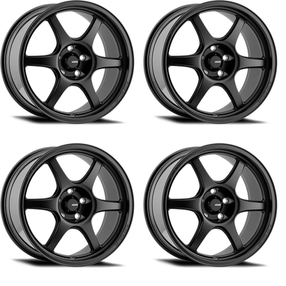 (set of 4) Konig Hexaform Matte Black | 17x9" +40mm | 5x100mm Wheels