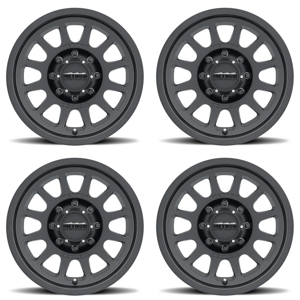 (set of 4) Method Wheels MR703 Matte Black | 20x9" +12mm | 8x170mm Wheel