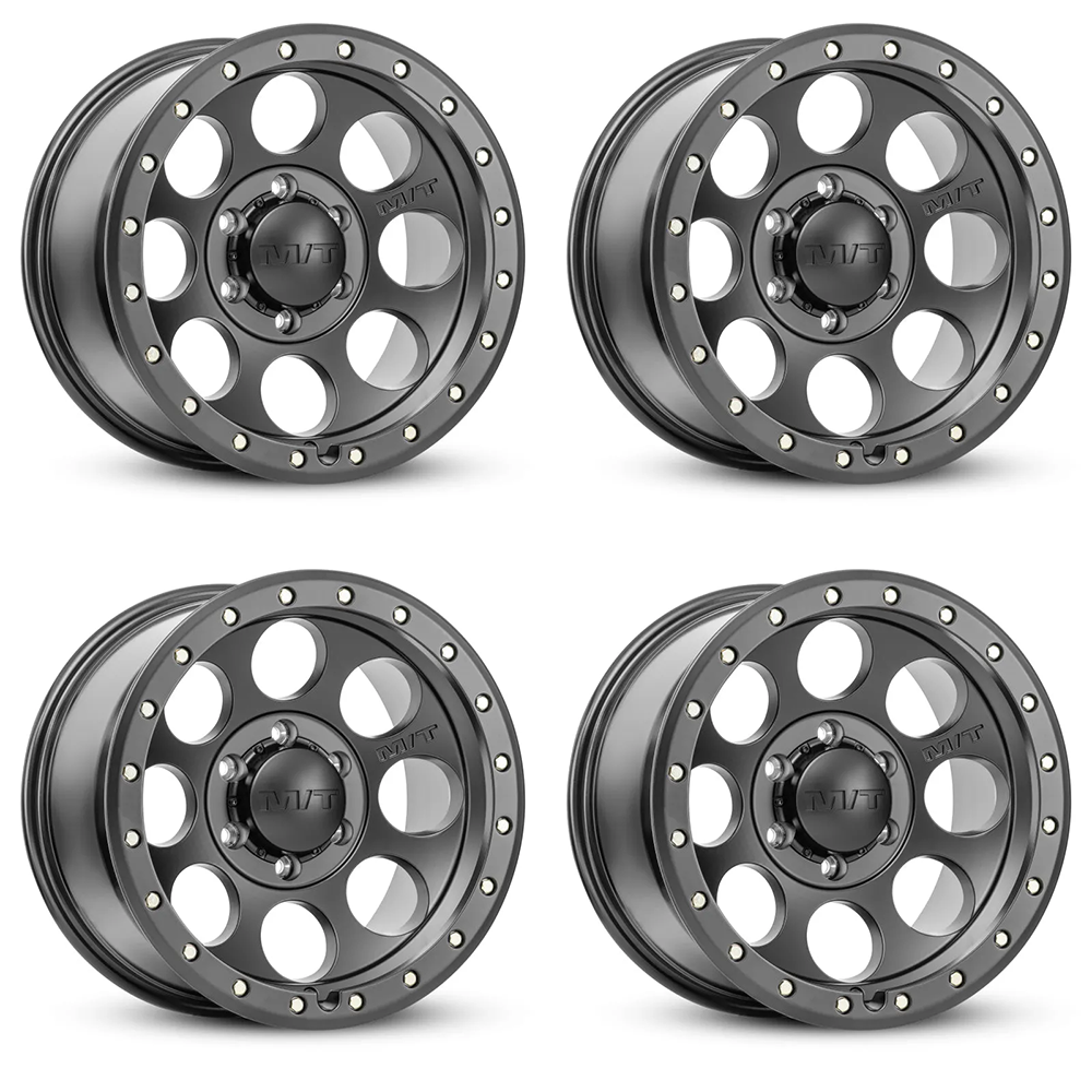 (set of 4) Mickey Thompson Classic Pro Satin Black/Zinc | 17x9" +0mm | 8x6.5mm Wheels