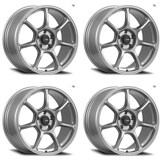 (set of 4) Konig Ultragram Titanium Metallic | 18x9.5" +35mm | 5x114.3mm Wheel