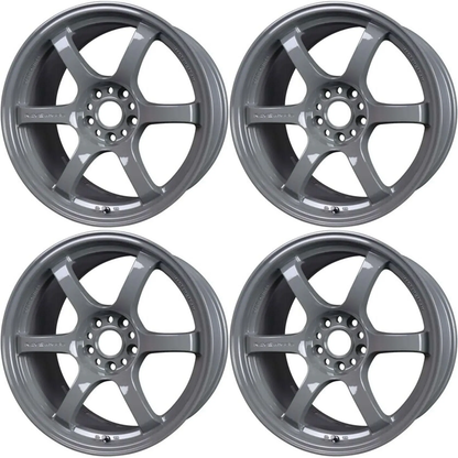 (set of 4) Gram Lights 57DR Glossy Gray | 17x9.0" +12mm | 5x114.3mm Wheel
