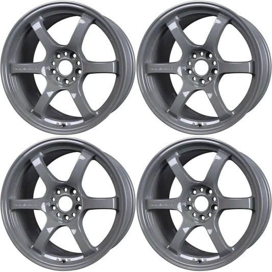 (set of 4) Gram Lights 57DR Glossy Gray | 17x9.0" +12mm | 5x114.3mm Wheel