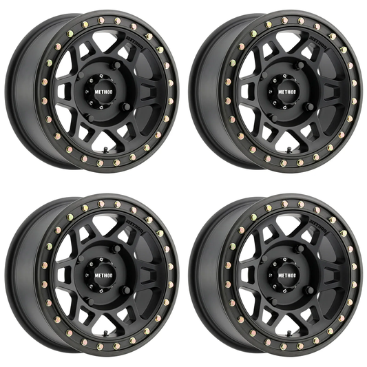 (set of 4) Method Wheels MR405 Matte Black | 15x7" +38mm | 4x156mm Wheel