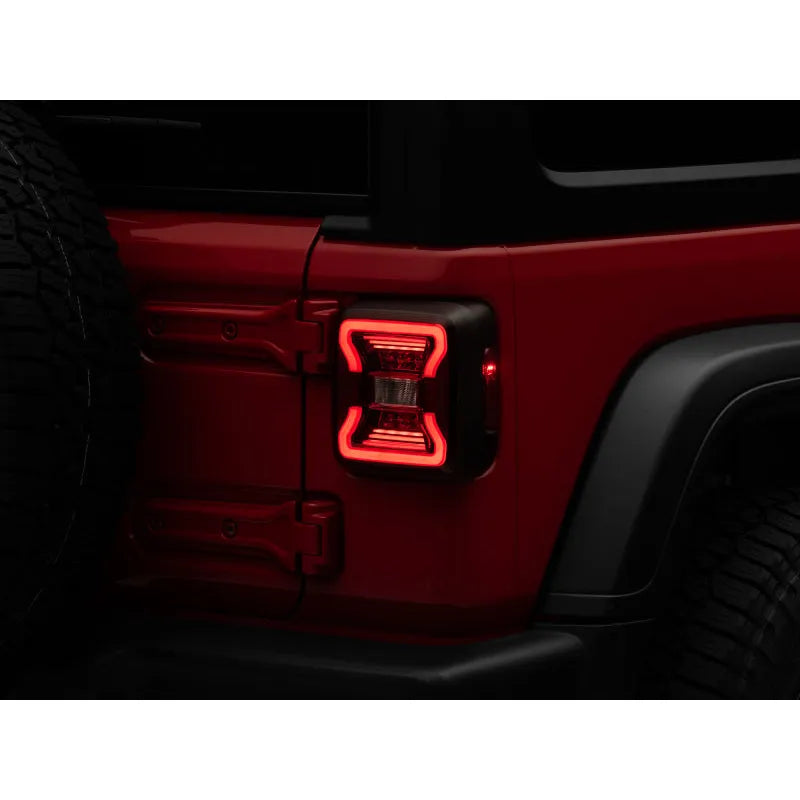 Raxiom 18-22 Jeep Wrangler JL LED Tail Lights | Black Housing Red Lens (J132754-JL)
