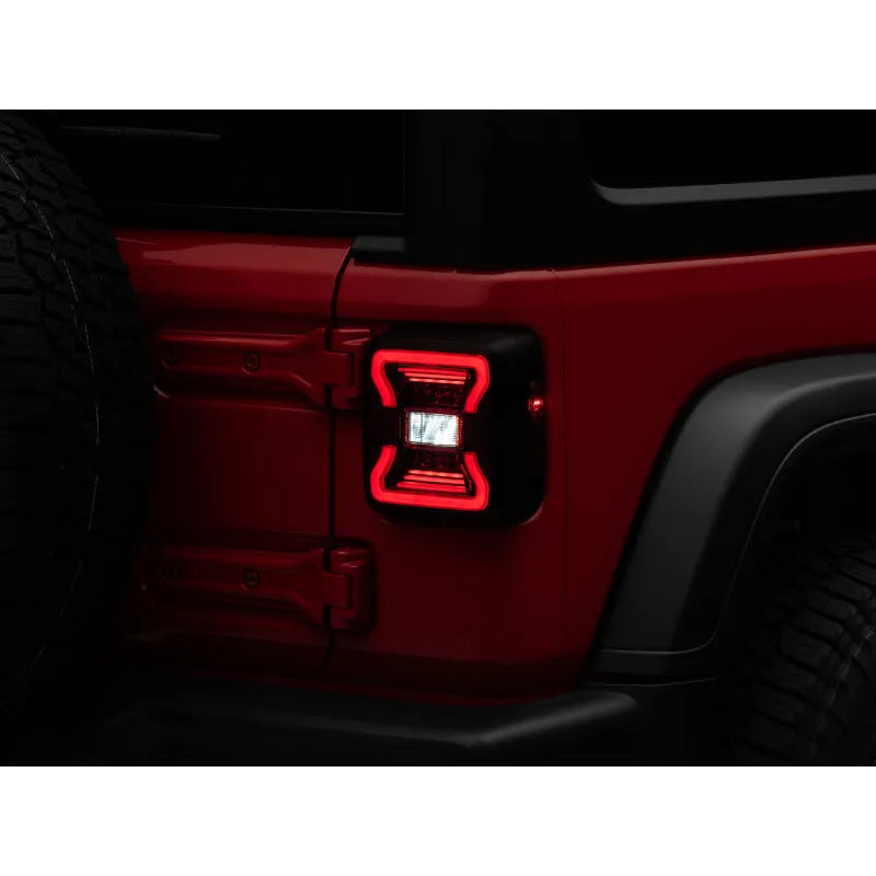 Raxiom 18-22 Jeep Wrangler JL LED Tail Lights | Black Housing Red Lens (J132754-JL)