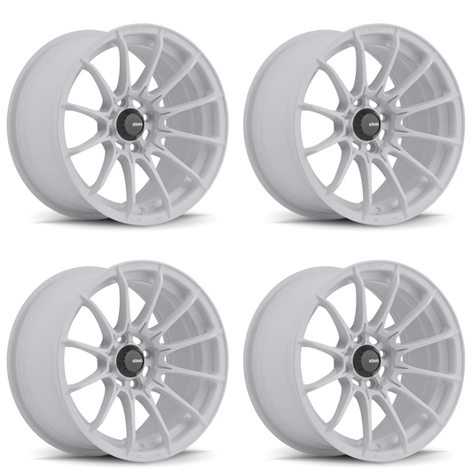 (set of 4) Konig Dial In Gloss White | 15x7" +35mm | 4x100mm Wheel
