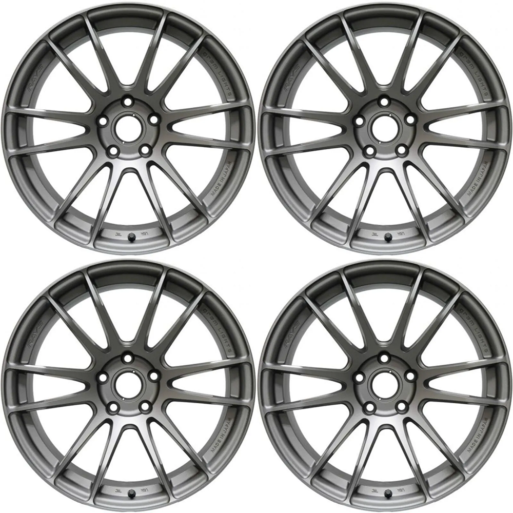 (set of 4) Gram Lights 57XTREME Semi Gloss Black | 18x9.5" +38mm | 5x100mm Wheel