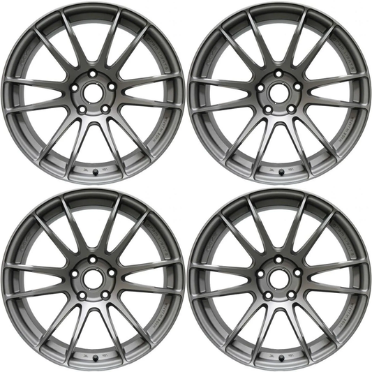 (set of 4) Gram Lights 57XTREME Semi Gloss Black | 18x9.5" +38mm | 5x100mm Wheel