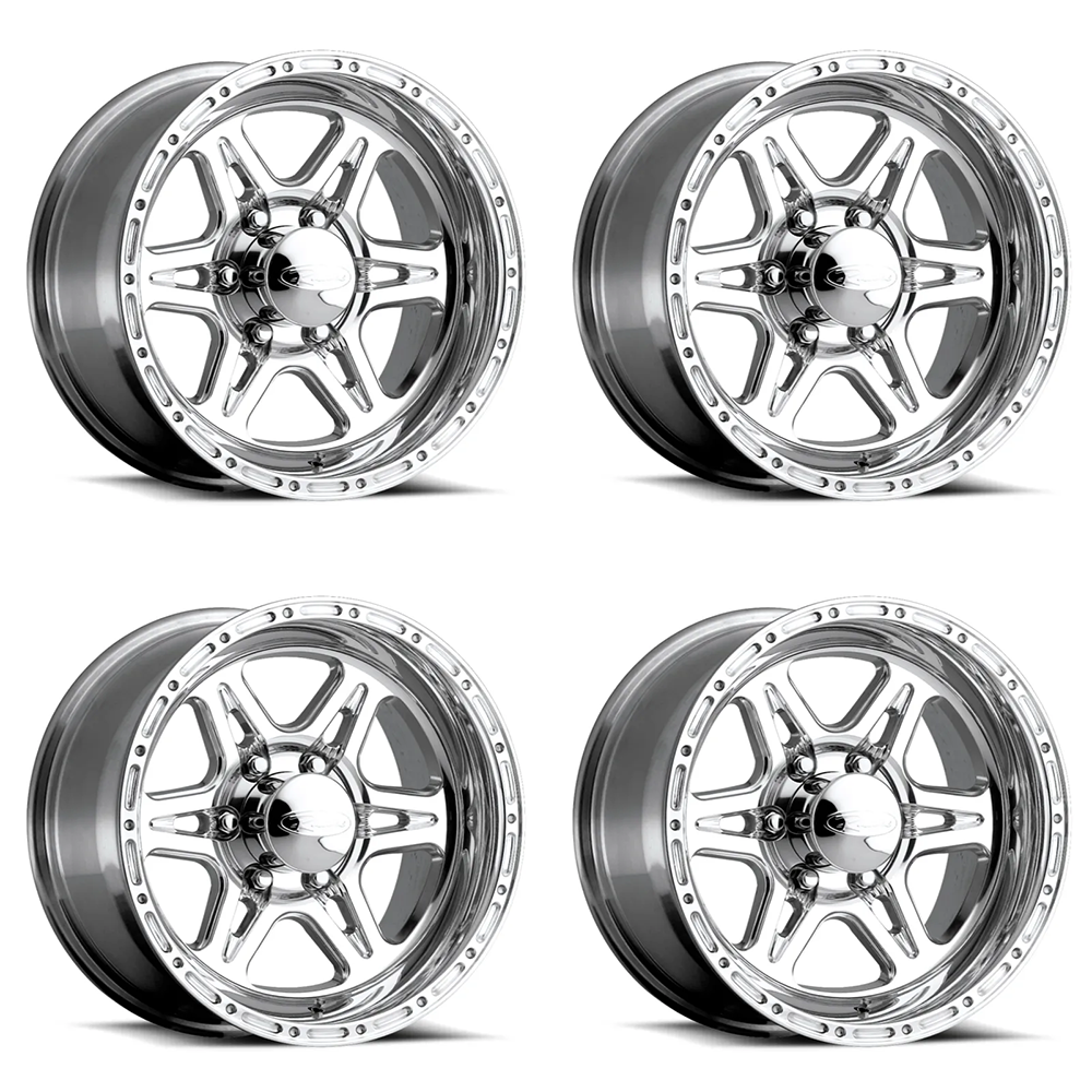 (set of 4) Raceline 886 Renegade Polished | 17x9" +0mm | 5x127mm Wheel
