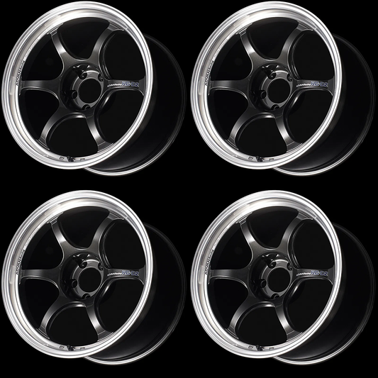 (set of 4) Advan RG-D2 Machining/Black Gun Metallic | 18x9.5" +40mm | 5x100mm Wheel