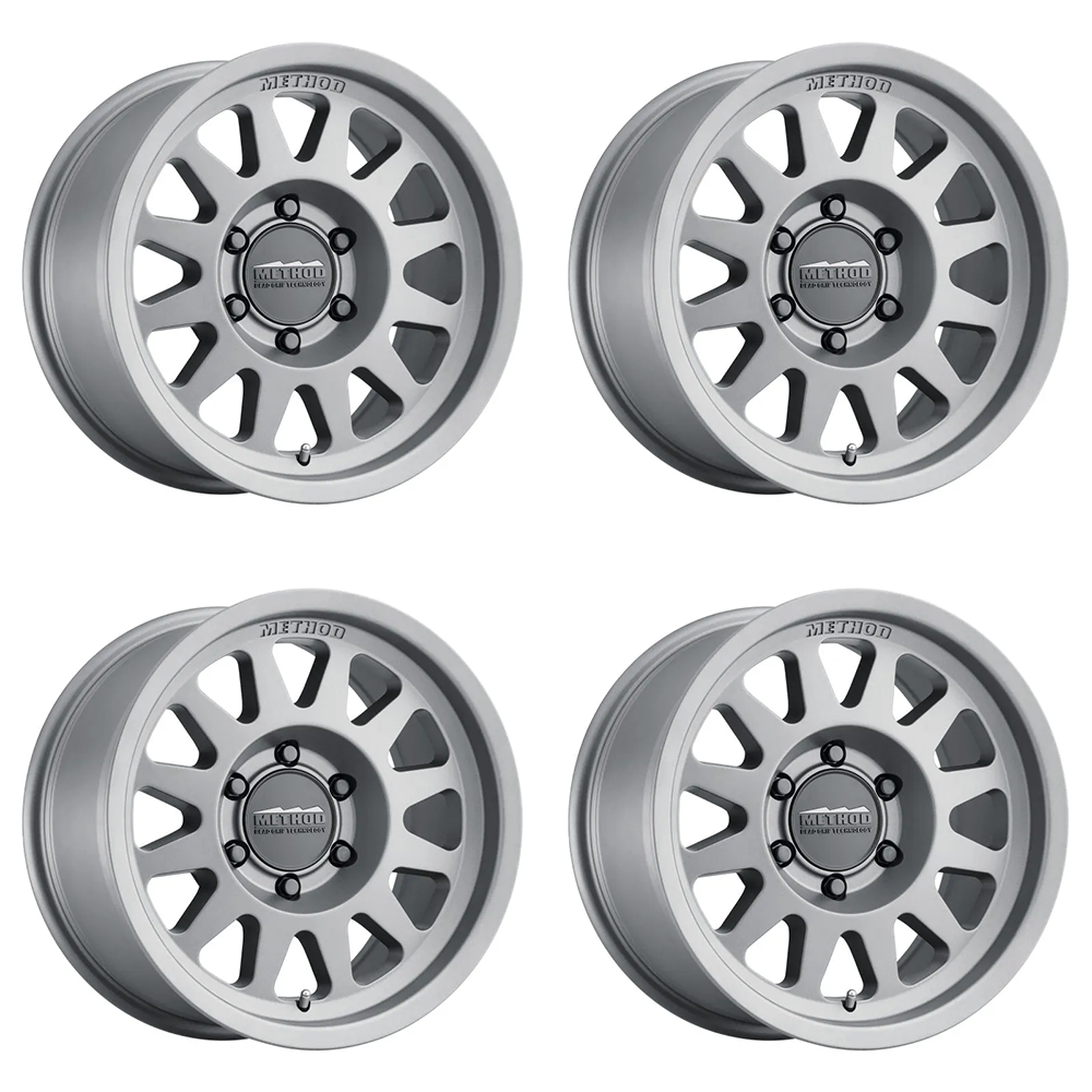 (set of 4) Method Wheels MR704 Matte Titanium | 17x8.5" +0mm | 5x5.5mm Wheel