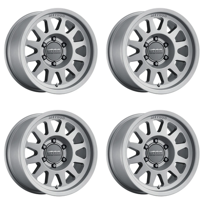 (set of 4) Method Wheels MR704 Matte Titanium | 17x8.5" +0mm | 5x5.5mm Wheel