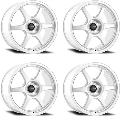 (set of 4) Konig Hexaform Gloss White | 18x8.5" +43mm | 5x108mm Wheels