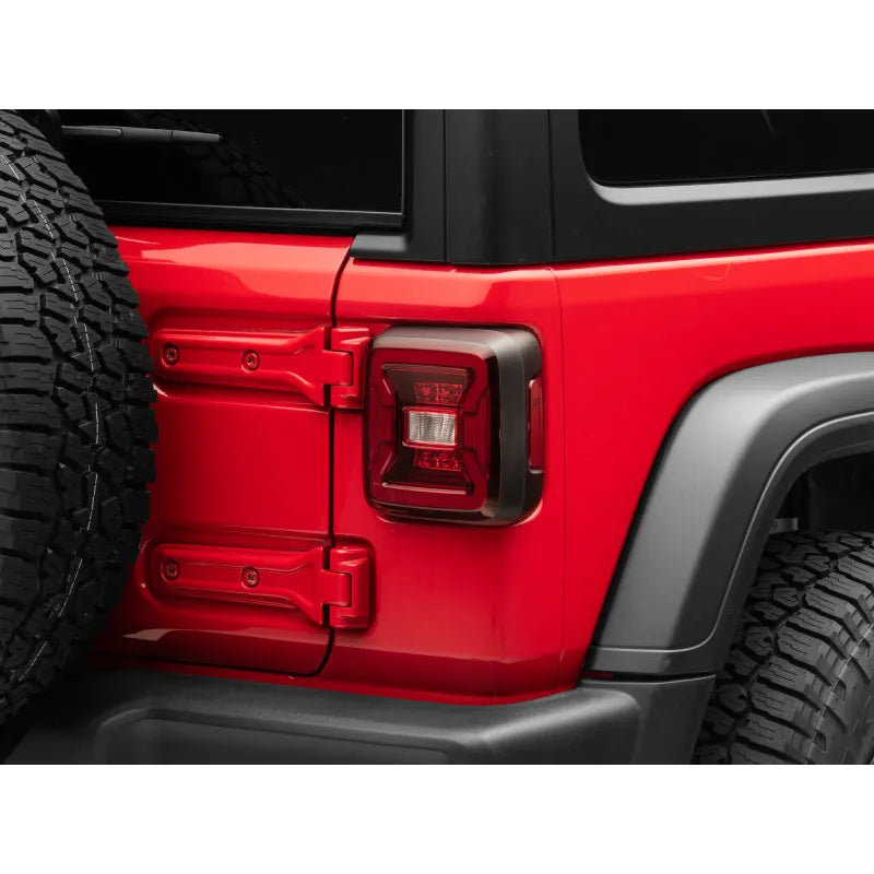 Raxiom 18-22 Jeep Wrangler JL LED Tail Lights | Black Housing Red Lens (J132754-JL)