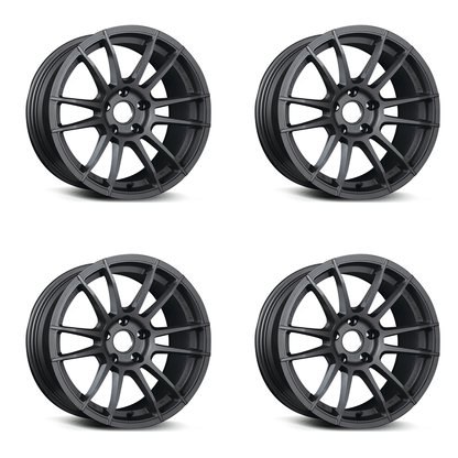 (set of 4) Gram Lights 57XR Matte Graphite | 18x9.5" +38mm | 5x114.3mm Wheel