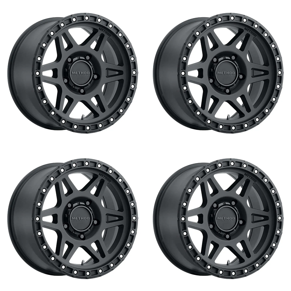 (set of 4) Method Wheels MR312 Double Black | 17x8.5" +0mm | 5x5mm Wheel