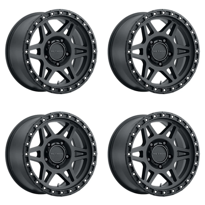 (set of 4) Method Wheels MR312 Double Black | 17x8.5" +0mm | 5x5mm Wheel
