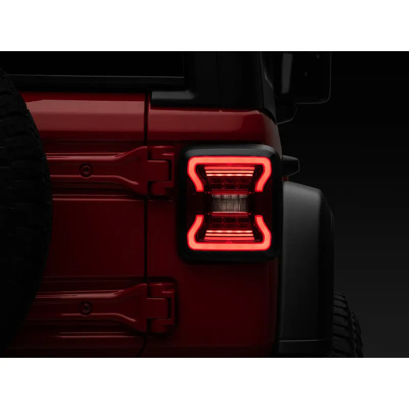 Raxiom 18-22 Jeep Wrangler JL LED Tail Lights | Black Housing Red Lens (J132754-JL)
